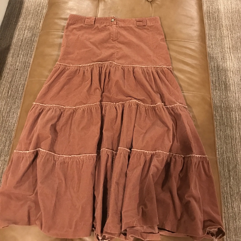 Brown Boho Cowgirl Skirt